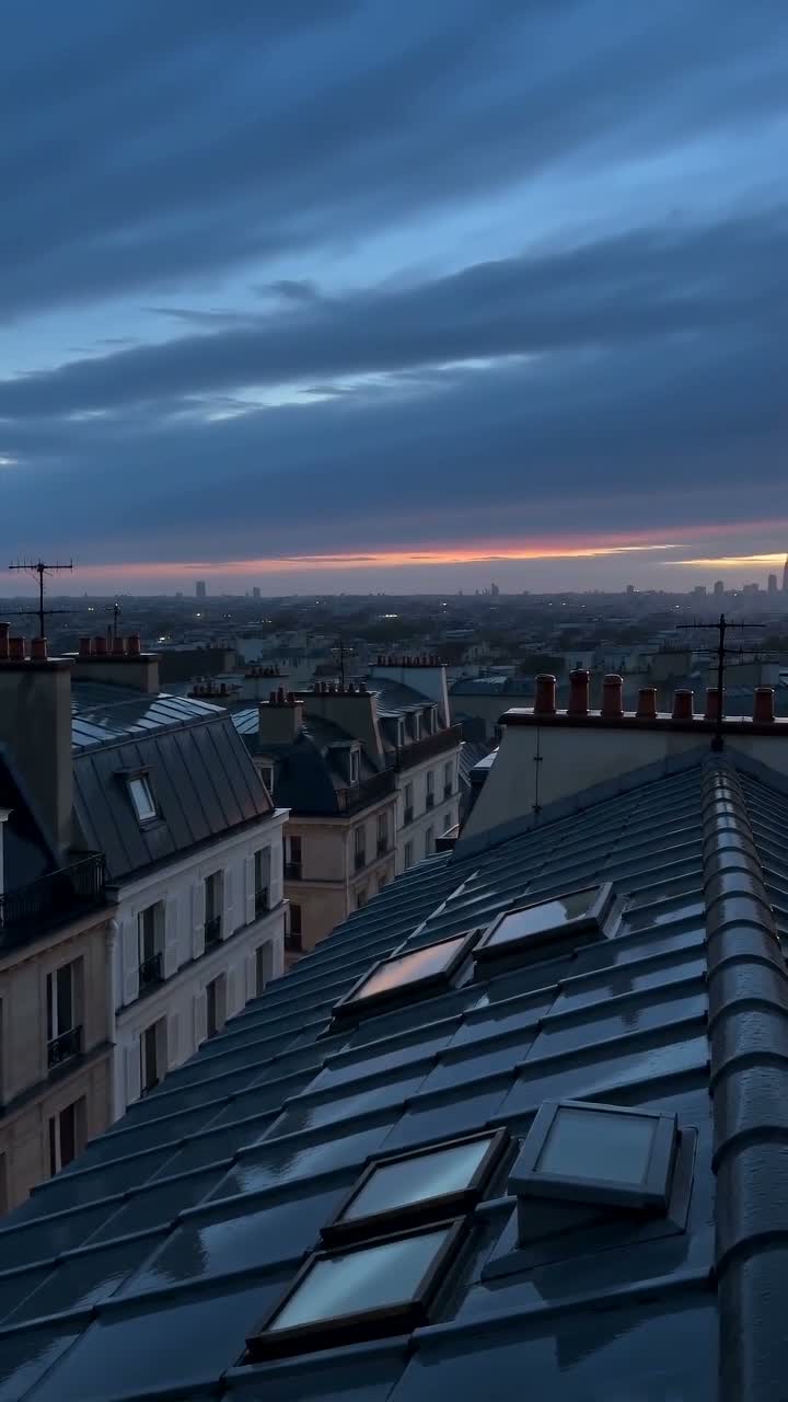 Frame from our generated dawn skyline